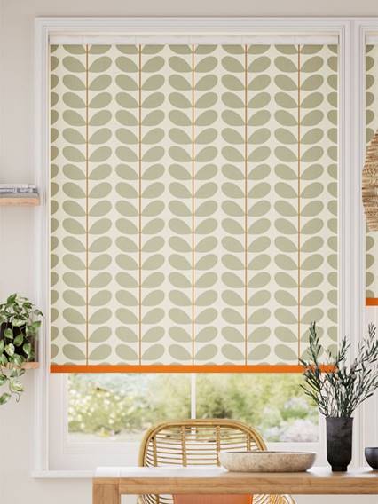 Two Colour Stem Warm Grey Roller Blind thumbnail image