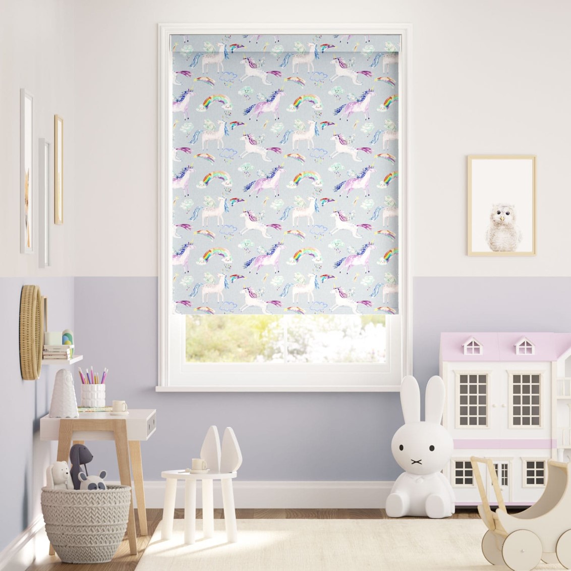 Unicorn Dance Blackout Stone Roller Blind