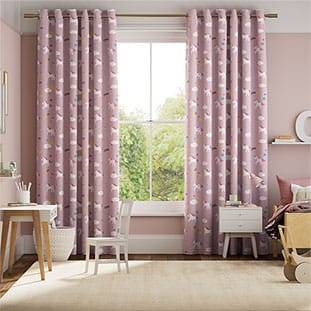 Unicorn Dreams Pink Curtains thumbnail image