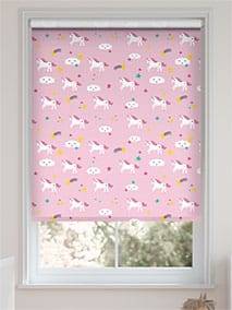 Unicorn Dreams Blackout Pink Roller Blind thumbnail image