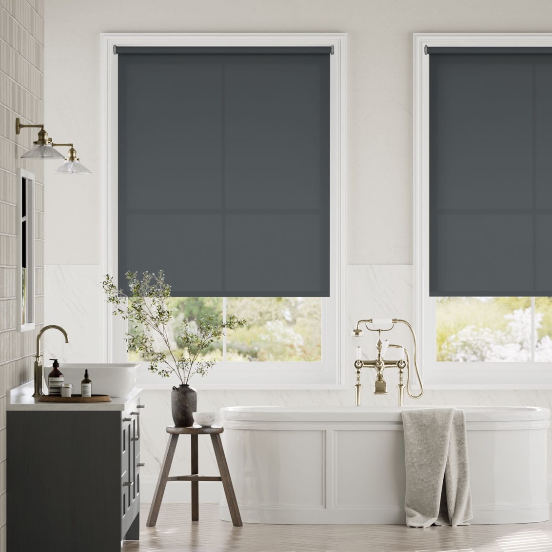 Valencia Anchor Grey  Roller Blind