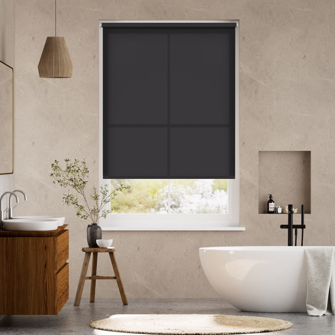 Valencia Charcoal Roller Blind