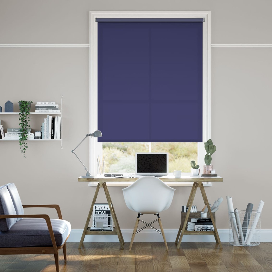 Valencia Cobalt Roller Blind