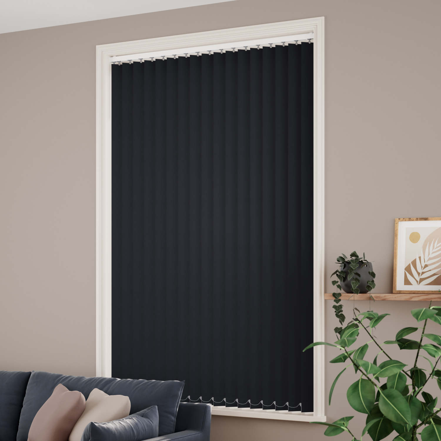 Valencia Jet Black Vertical Blind