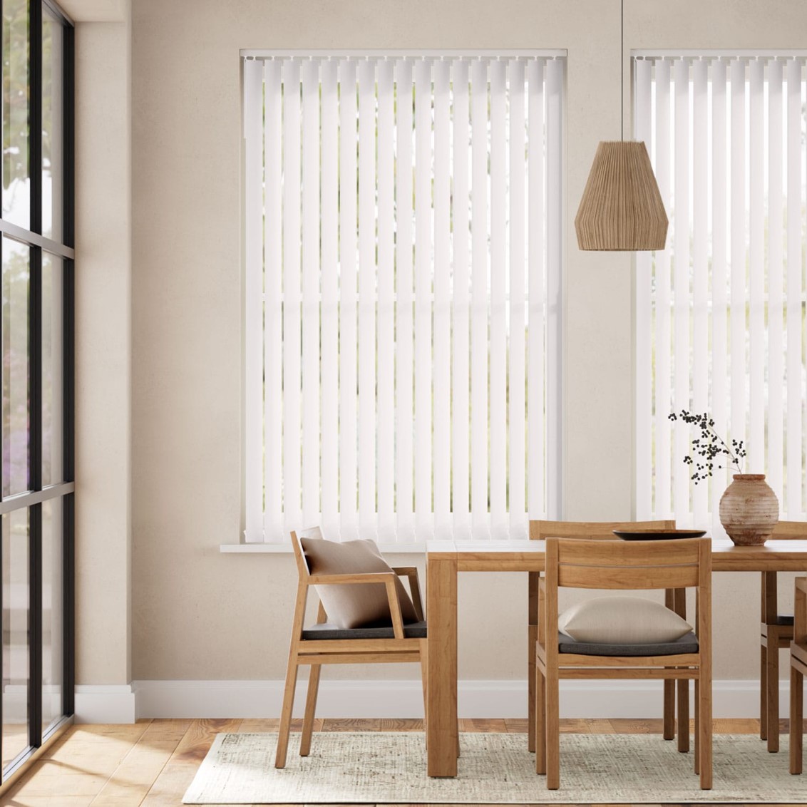 Valencia White  Vertical Blind