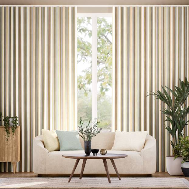 Valley Stripe Clouds & Sunshine Curtains thumbnail image