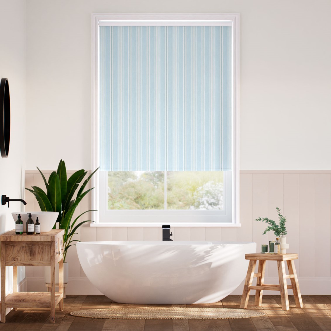 Valley Stripe Morning Rain Roller Blind