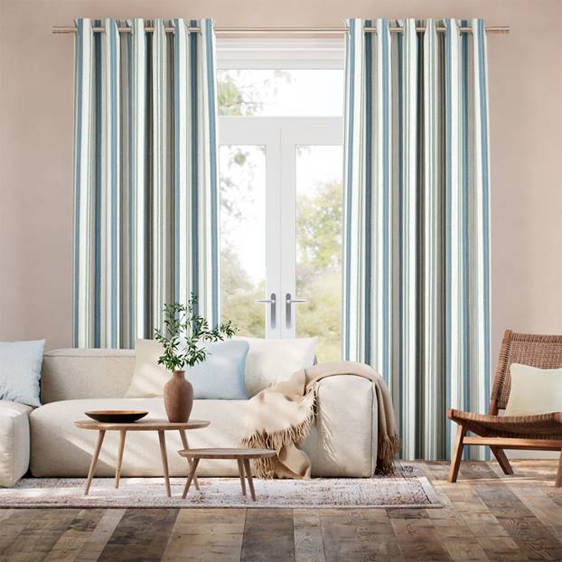 Valley Stripe Sea Shore Curtains thumbnail image