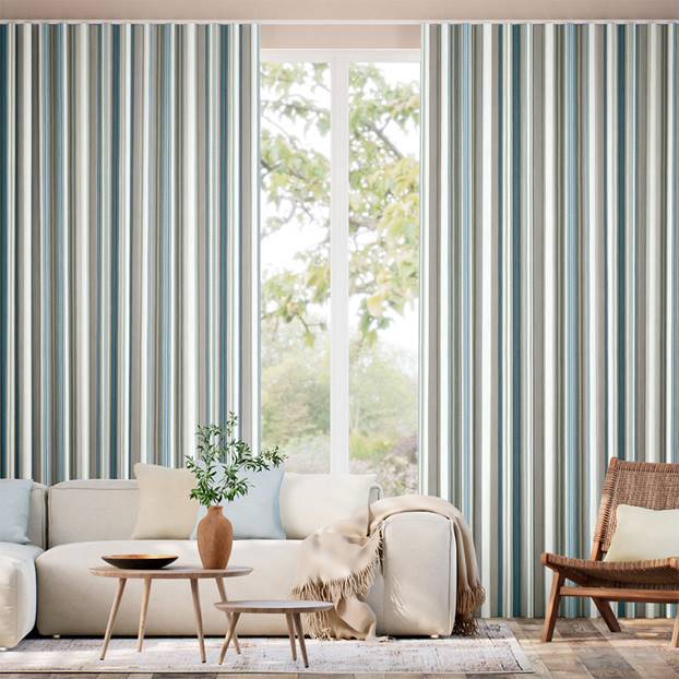 Valley Stripe Sea Shore Curtains thumbnail image