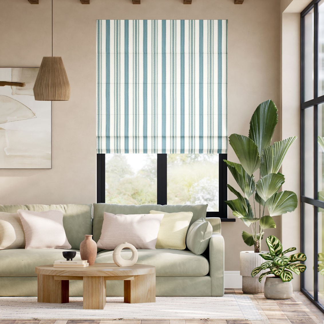 Valley Stripe Sea Shore Roman Blind