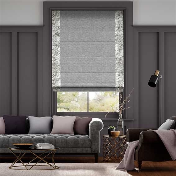 Velvet Crush Storm Roman Blind