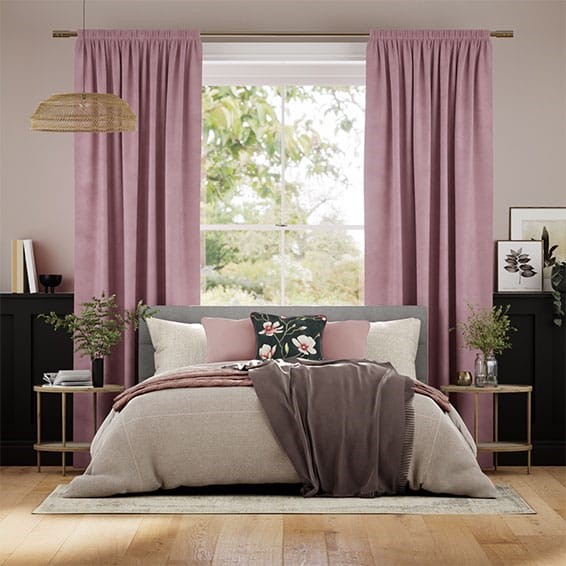 Velvet Dusky Rose  Curtains