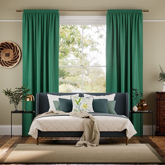 Velvet Jade Green  Curtains