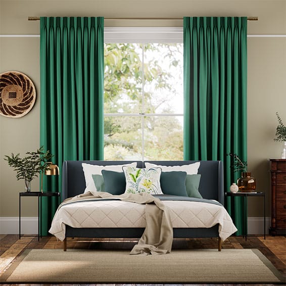 Velvet Jade Green Curtains