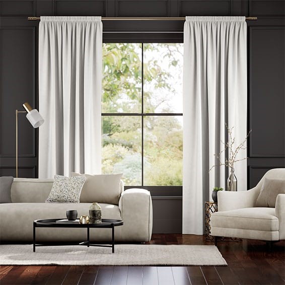 Velvet Pure White Curtains