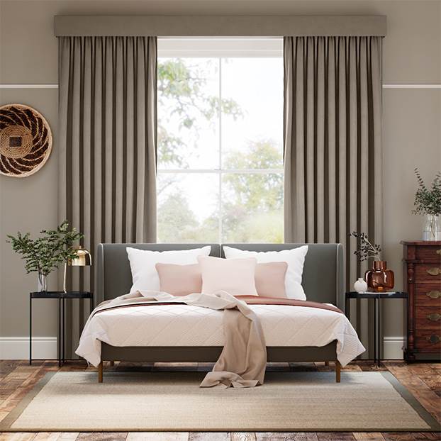 Complete Blackout Velvet Stone Total Blockout Curtain thumbnail image