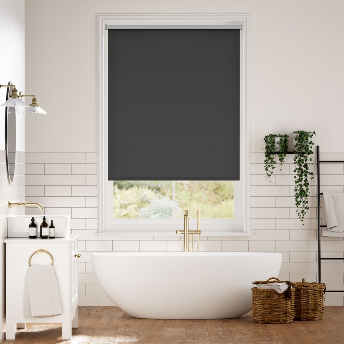 Verona Blackout Charcoal Roller Blind