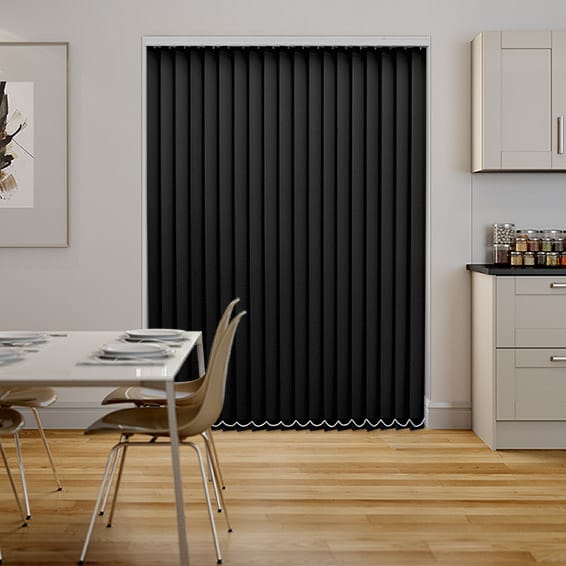 Black PVC Blackout Vertical Blind