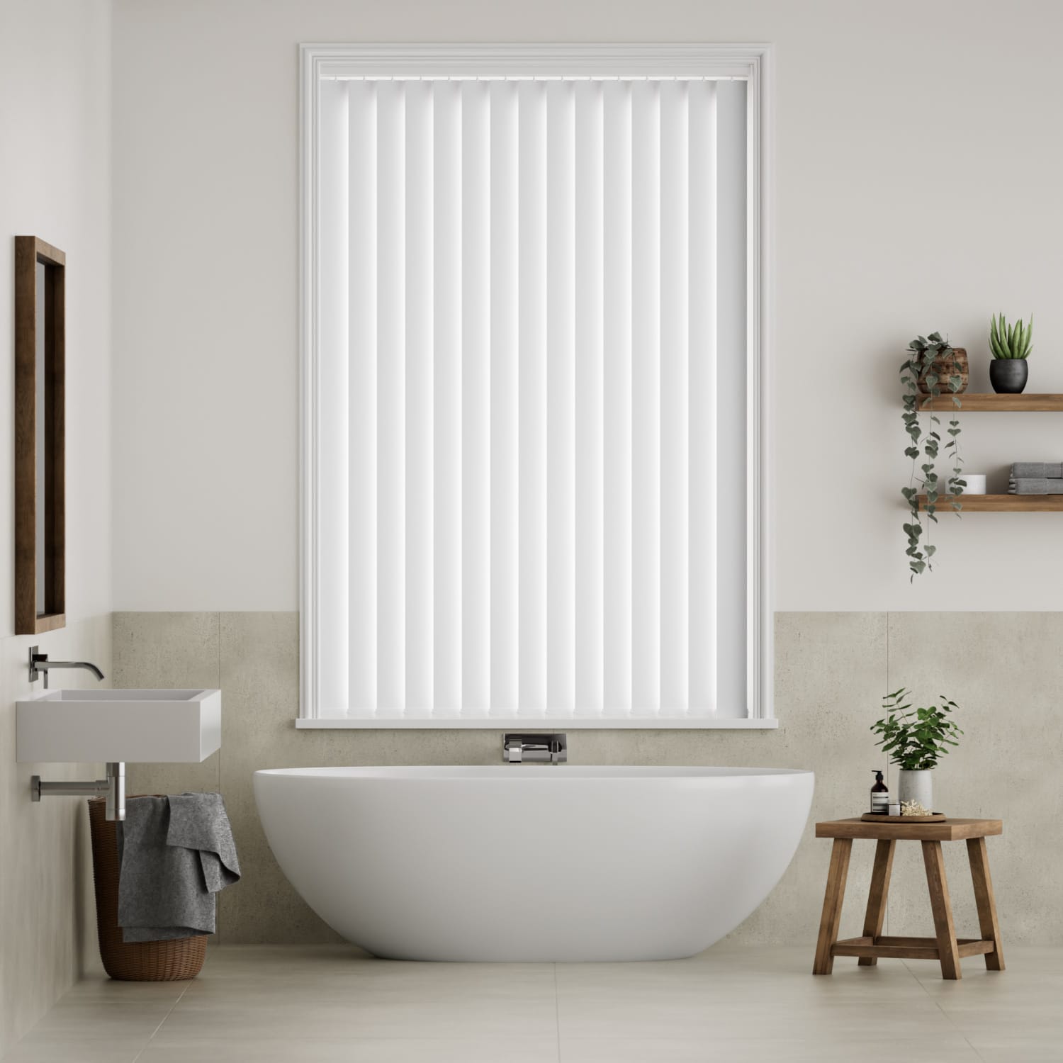 PVC White Blackout Vertical Blind