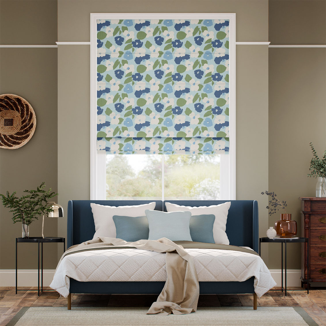 Verve Pop Powder Blue Roman Blind