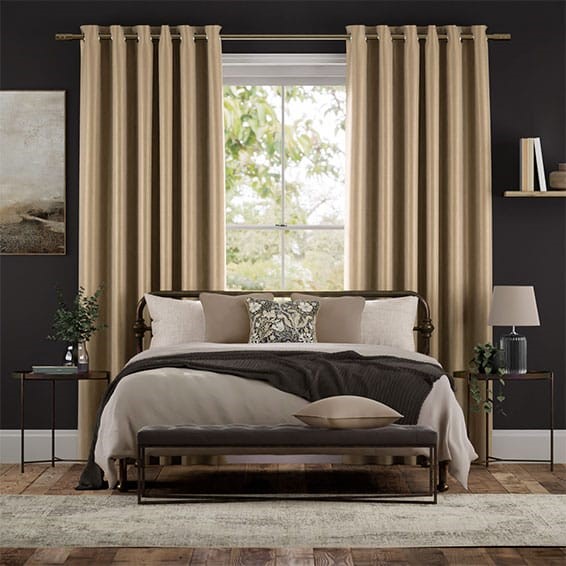 Vicenza Faux Silk Bisque Curtains