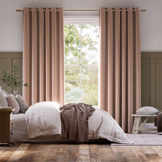 Vicenza Faux Silk Blush Curtains