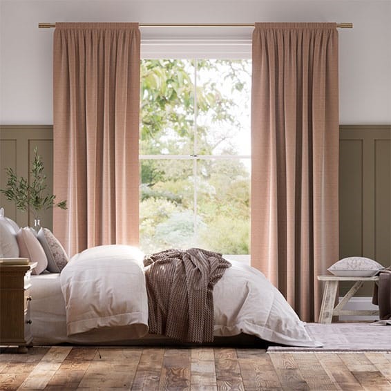 Vicenza Faux Silk Blush Curtains