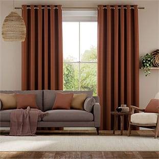 Vicenza Faux Silk Burnt Copper Curtains thumbnail image