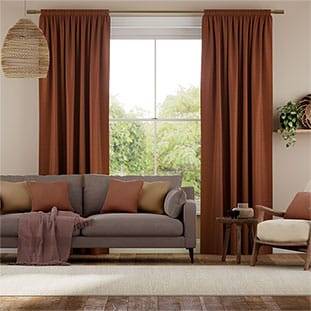 Vicenza Faux Silk Burnt Copper Curtains thumbnail image