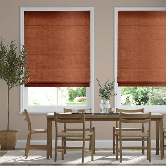 Vicenza Faux Silk Burnt Copper Roman Blind