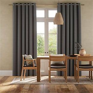 Vicenza Faux Silk Charcoal Curtains thumbnail image