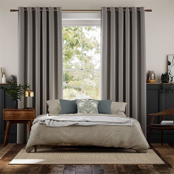 Vicenza Faux Silk Grey Curtains