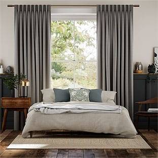 Vicenza Faux Silk Grey Curtains thumbnail image