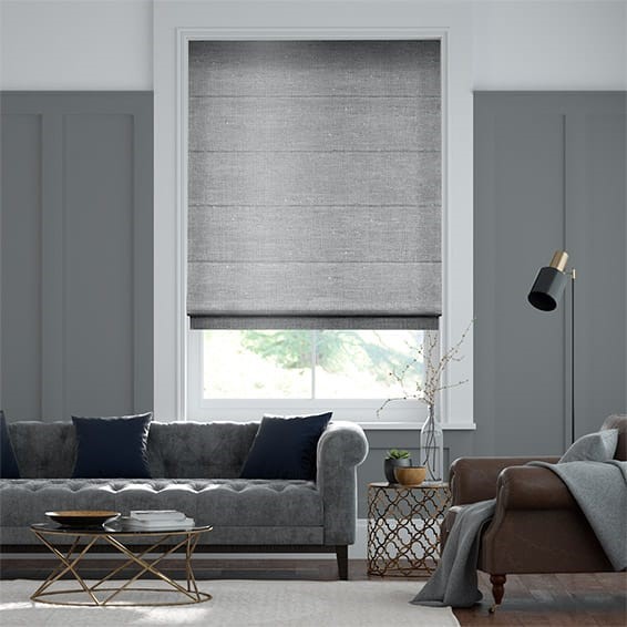 Vicenza Faux Silk Grey Roman Blind