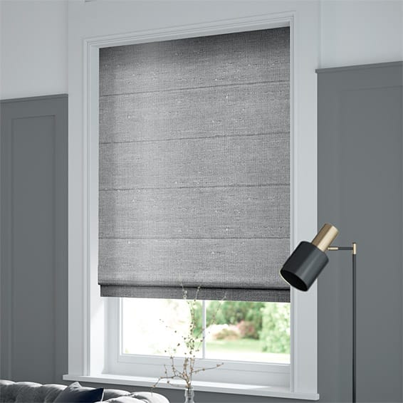 Vicenza Faux Silk Grey Roman Blind