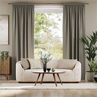 Vicenza Faux Silk Grey Stone Curtains thumbnail image