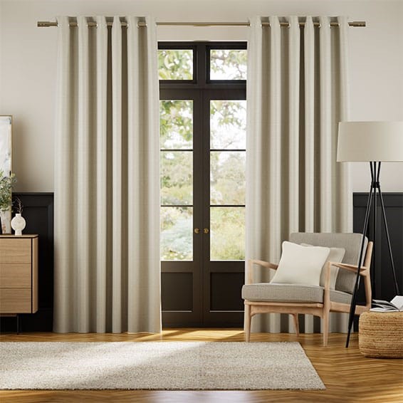 Vicenza Faux Silk Ivory Curtains