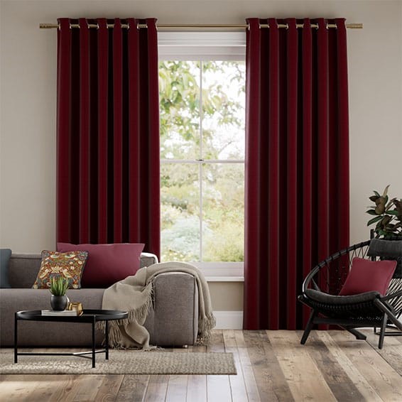 Vicenza Faux Silk Merlot Curtains