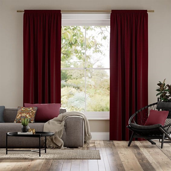 Vicenza Faux Silk Merlot Curtains