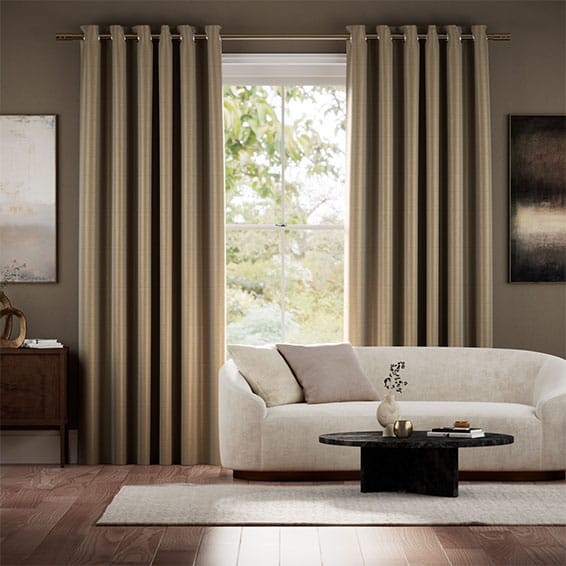 Vicenza Faux Silk Mocha Curtains