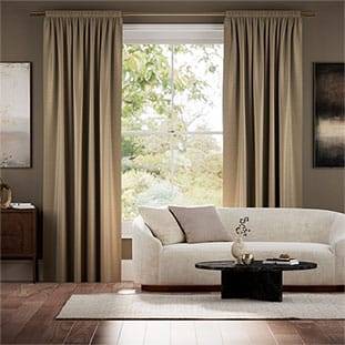 Vicenza Faux Silk Mocha Curtains thumbnail image