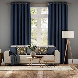 Vicenza Faux Silk Navy Curtains thumbnail image