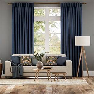 Vicenza Faux Silk Navy Curtains thumbnail image