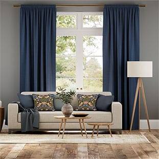 Vicenza Faux Silk Navy Curtains thumbnail image