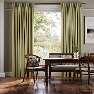 Vicenza Faux Silk Olive Curtains thumbnail image