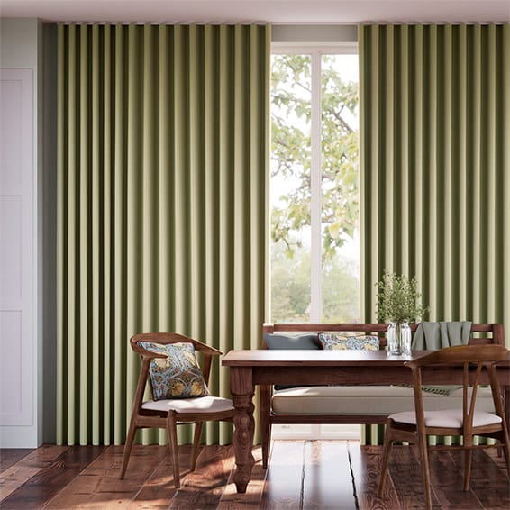 Vicenza Faux Silk Olive Curtains