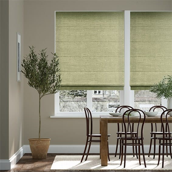 Vicenza Faux Silk Olive Roman Blind