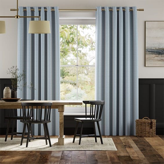 Vicenza Faux Silk Pastel Blue Curtains