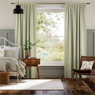 Vicenza Faux Silk Sage Curtains thumbnail image