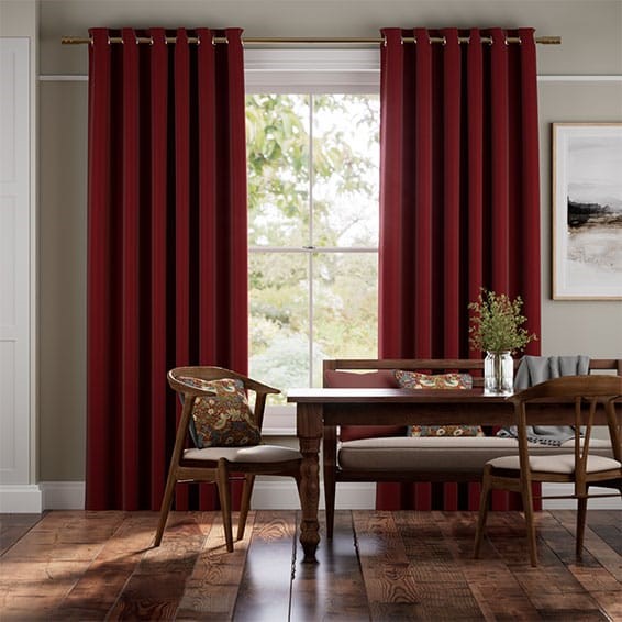 Vicenza Faux Silk Sangria Curtains